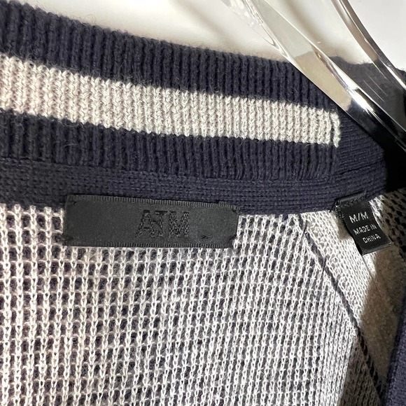 ATM Anthony Thomas Melillo Raglan Sleeve Cardigan Sweater M Cotton Cashmere - Picture 7 of 9